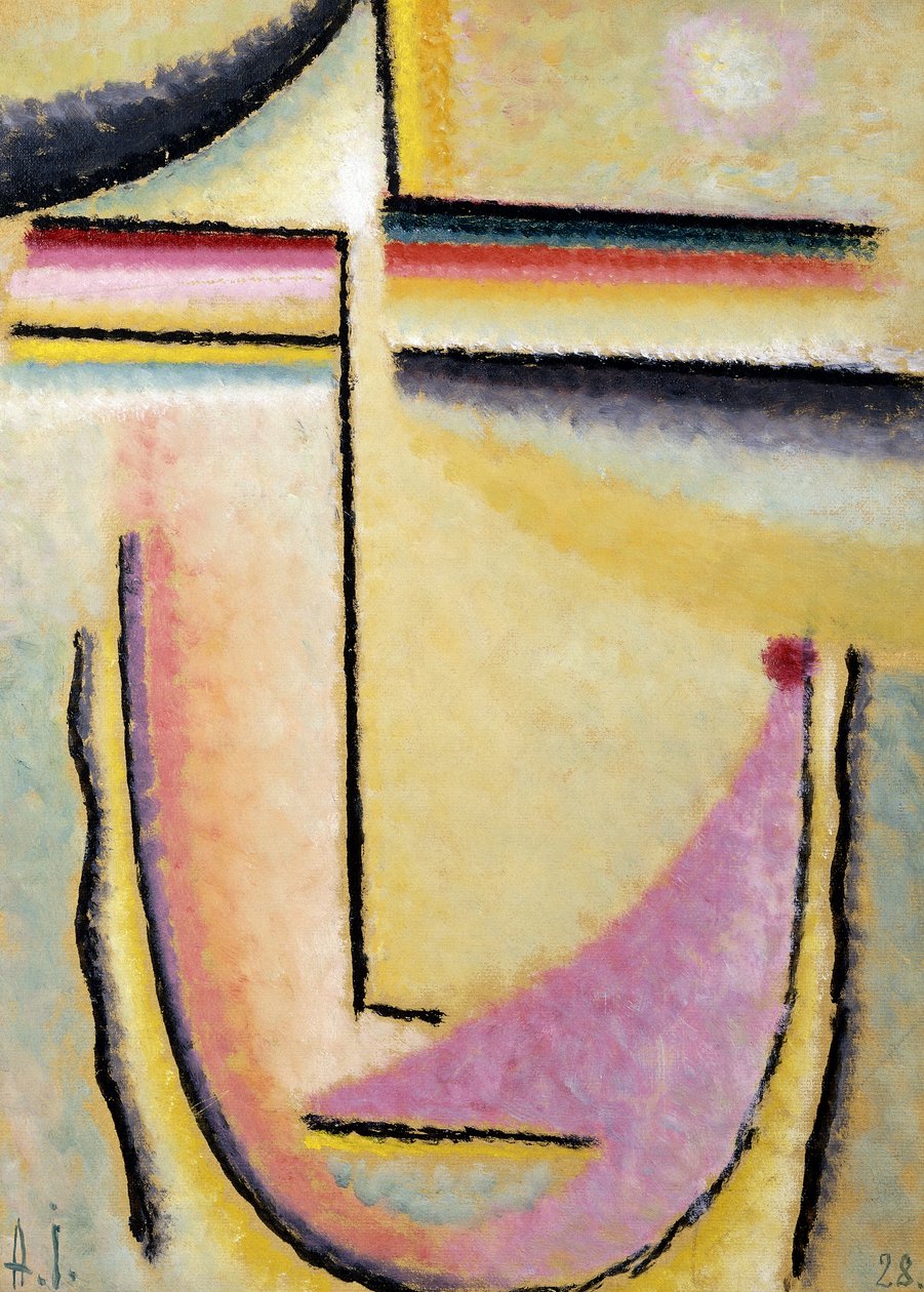 رأس مجردة رأس مجردة ، 1928 بواسطة Alexej von Jawlensky