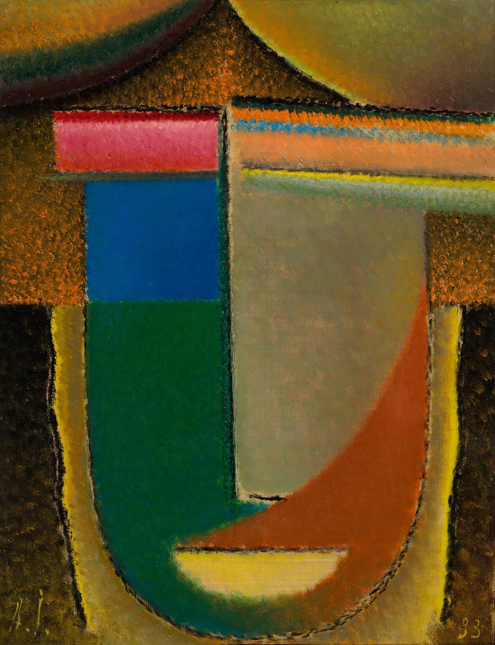 رأس مجردة أفريقيا ، 1933 بواسطة Alexej von Jawlensky