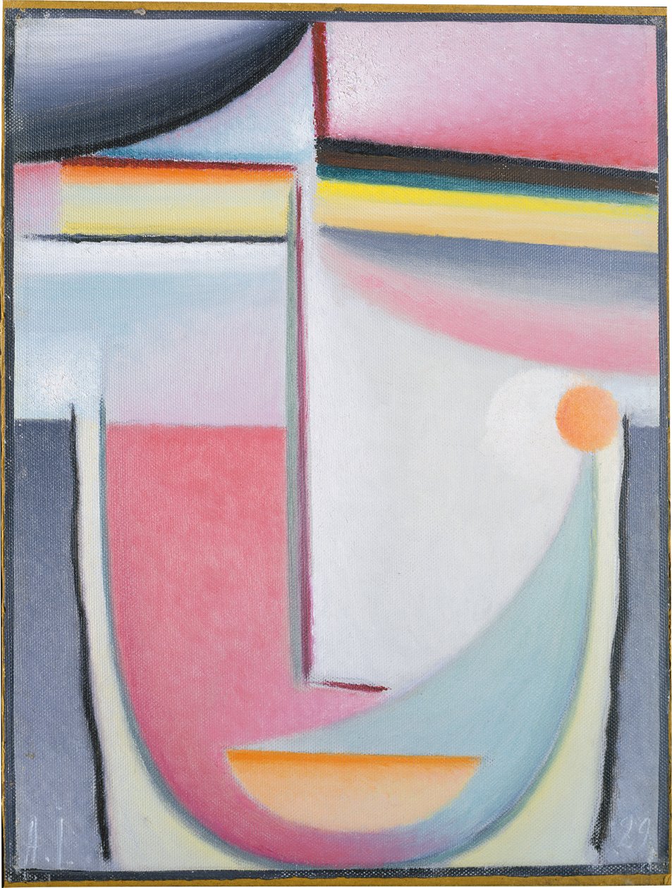 رأس الملخص: سيمفونية باللون الوردي بواسطة Alexej von Jawlensky