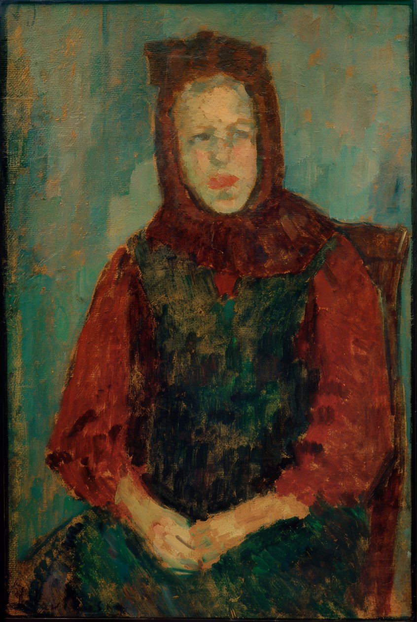 فتاة قروية بغطاء محرك السيارة بواسطة Alexej von Jawlensky