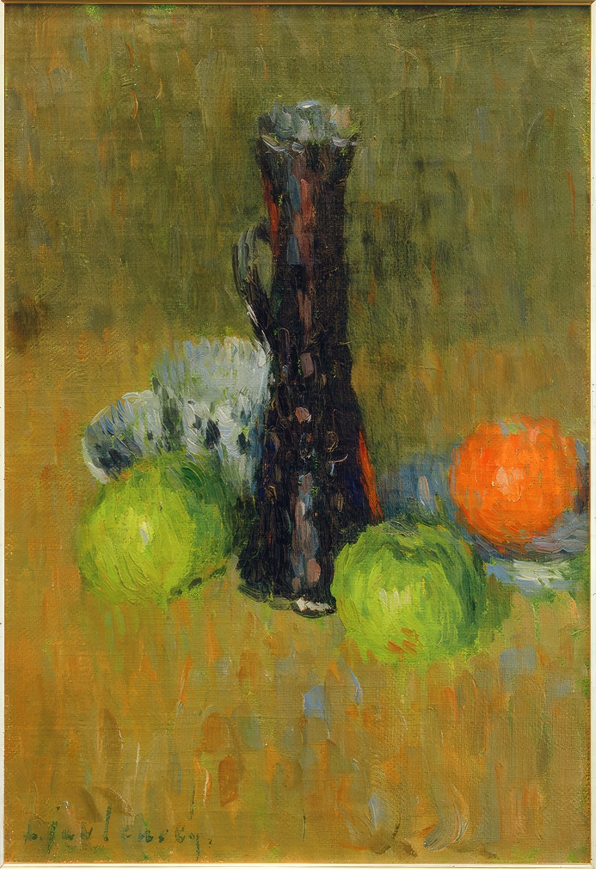 إبريق أزرق مع تفاح أخضر بواسطة Alexej von Jawlensky