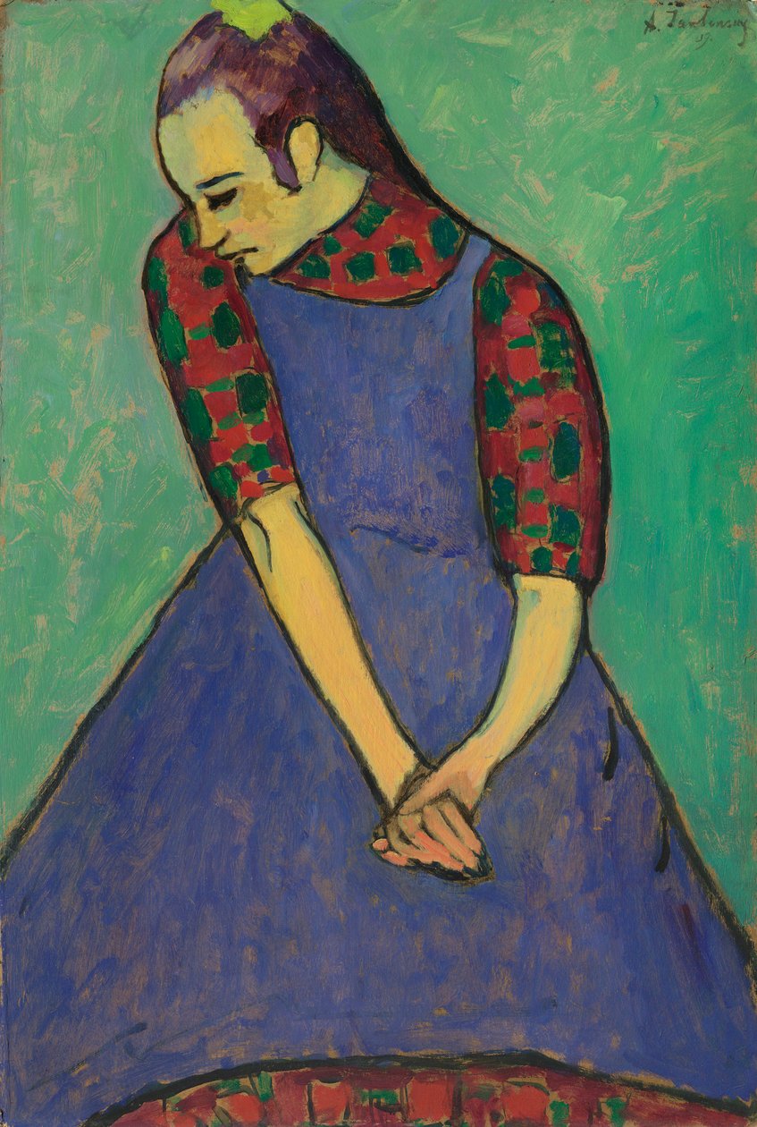 المئزر الأزرق ، 1909. بواسطة Alexej von Jawlensky