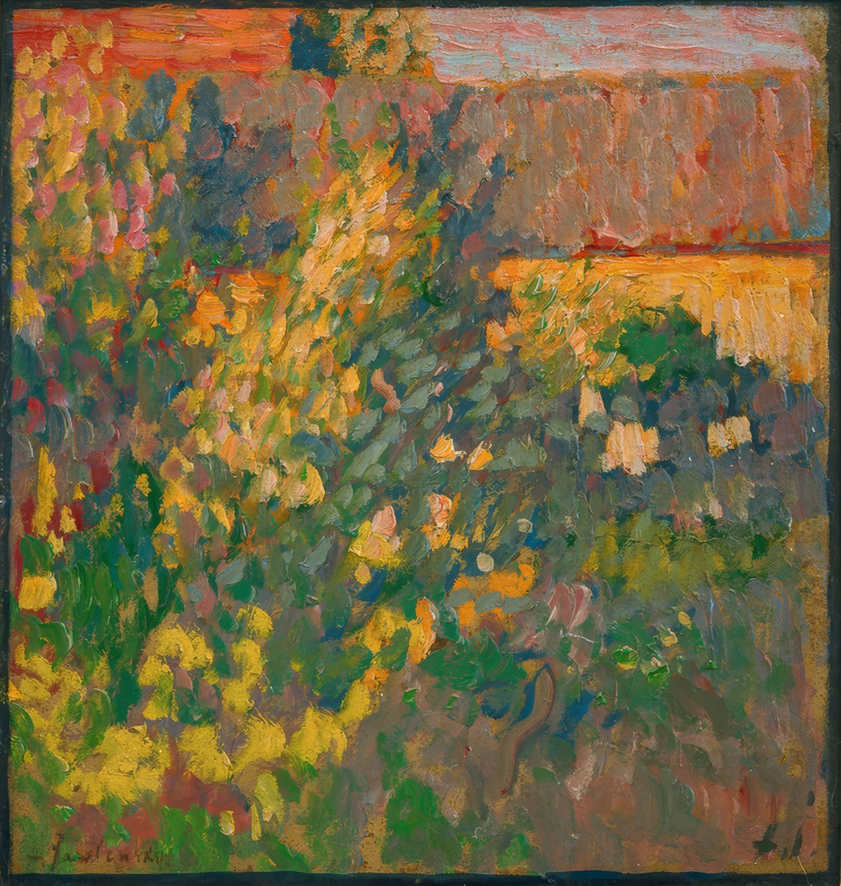 حديقة مزهرة بواسطة Alexej von Jawlensky