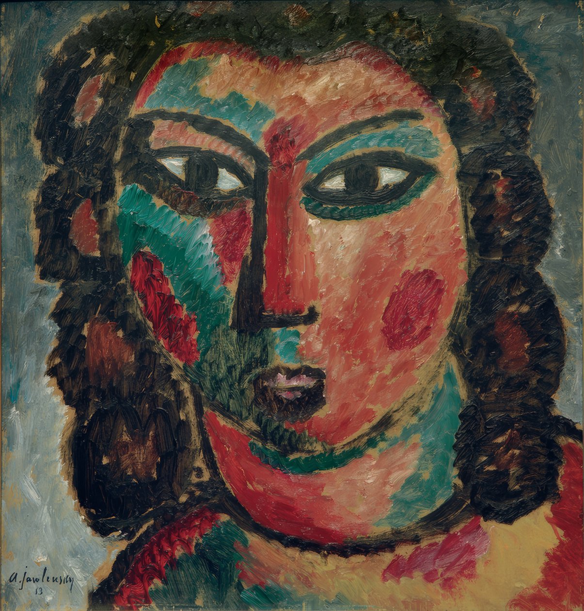 تجعيد الشعر البني بواسطة Alexej von Jawlensky