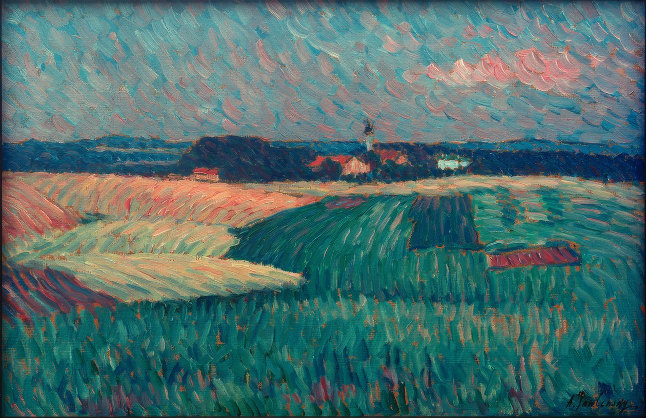 قرية في بافاريا (Wasserburg / Kirch - Eisselfing) بواسطة Alexej von Jawlensky