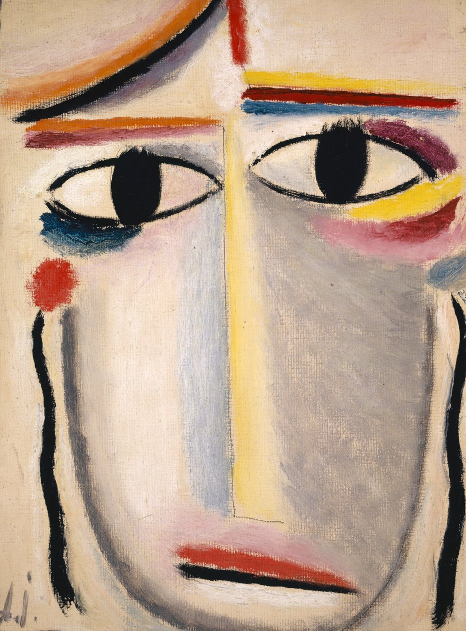 رئيسة أنثى ، 1919-1920 (زيت على الكرتون) بواسطة Alexej von Jawlensky