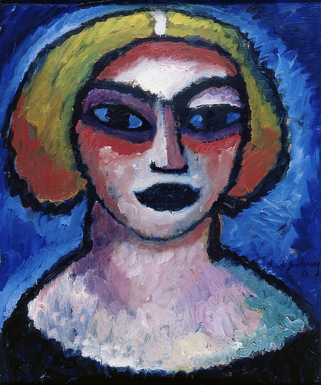 رأس امرأة. 1912 بواسطة Alexej von Jawlensky