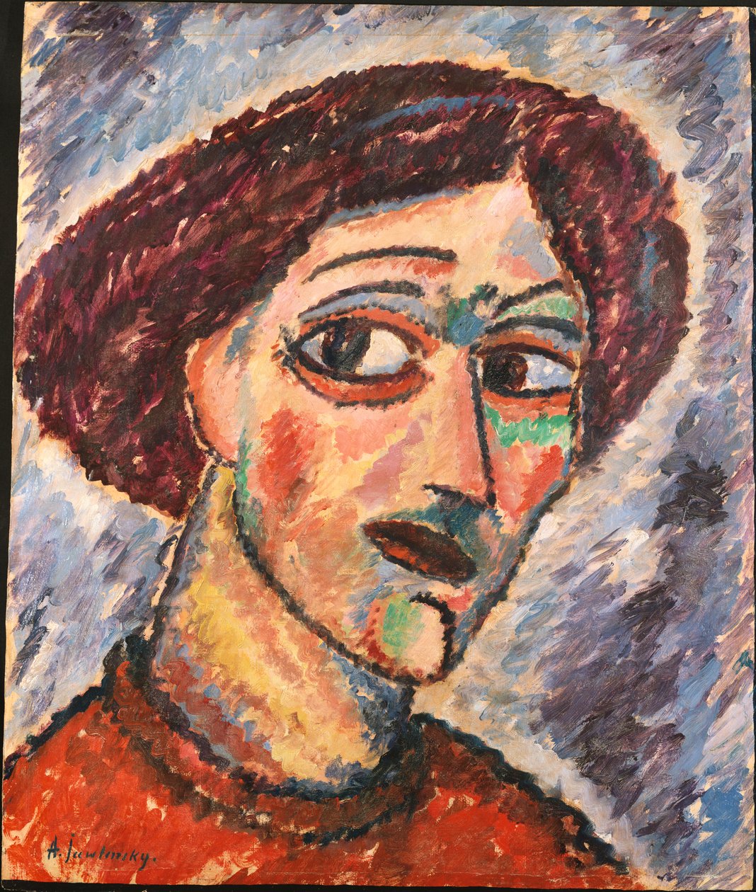 رأس مائل ، حوالي 1913 (زيت على لوح) بواسطة Alexej von Jawlensky