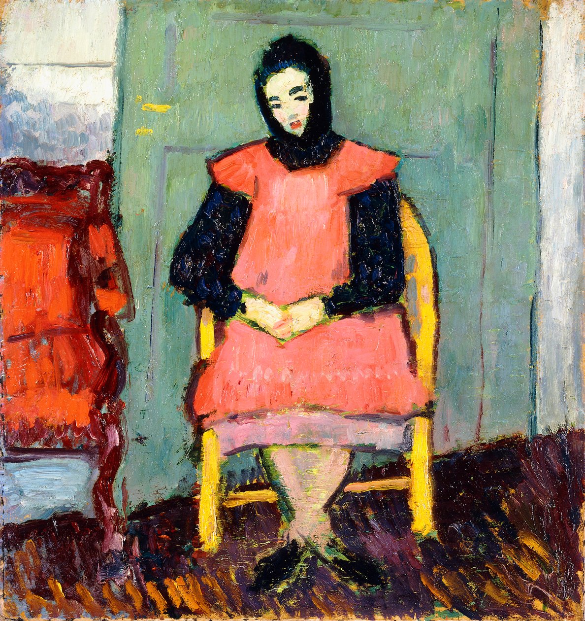 فتاة في كرسي أصفر ، 1906-1907 بواسطة Alexej von Jawlensky