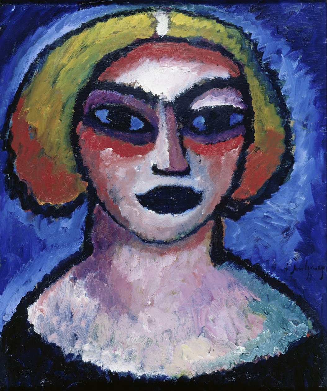 رأس امرأة ، 1912 بواسطة Alexej von Jawlensky