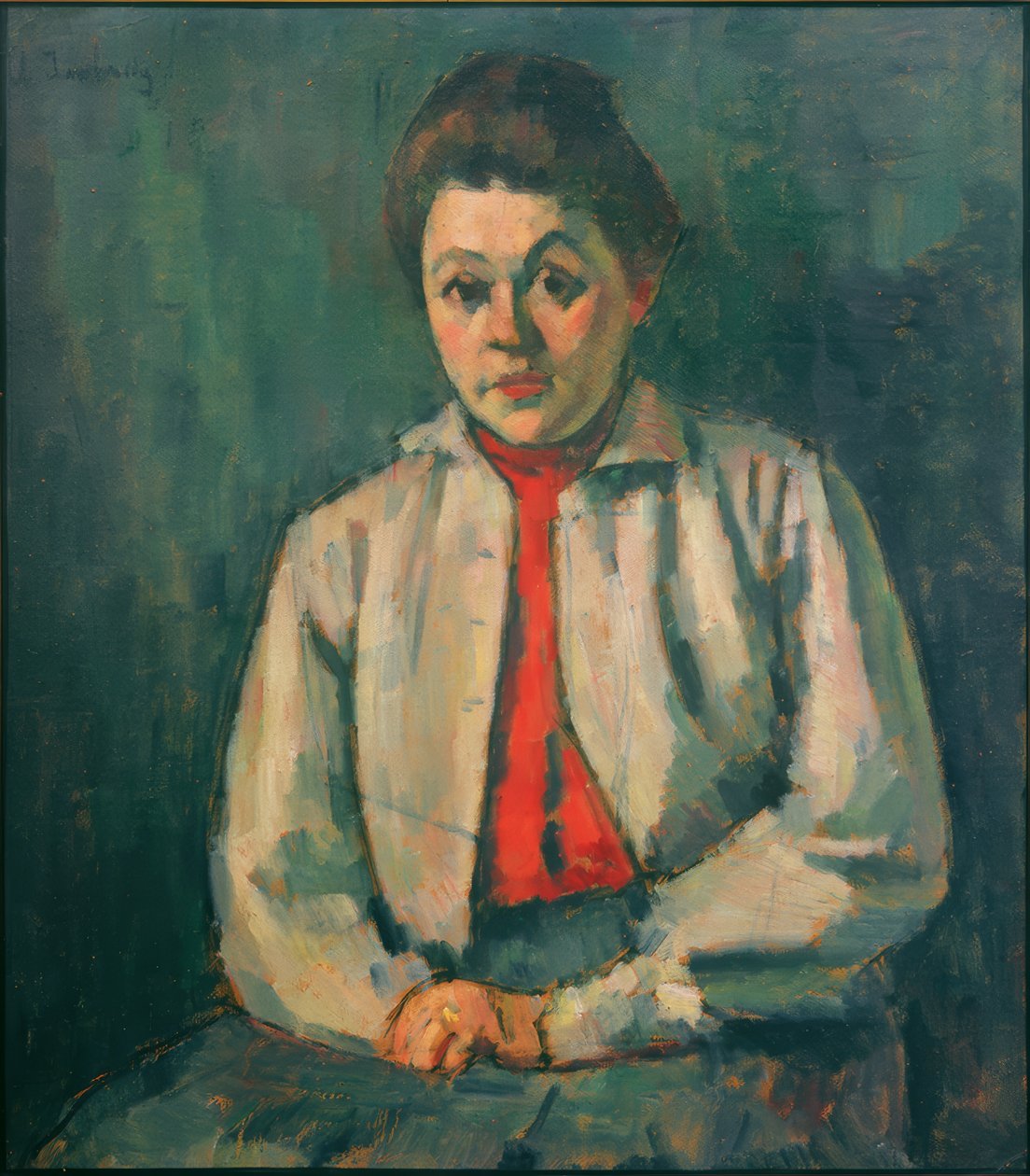 هيلين ترتدي سترة حمراء بواسطة Alexej von Jawlensky