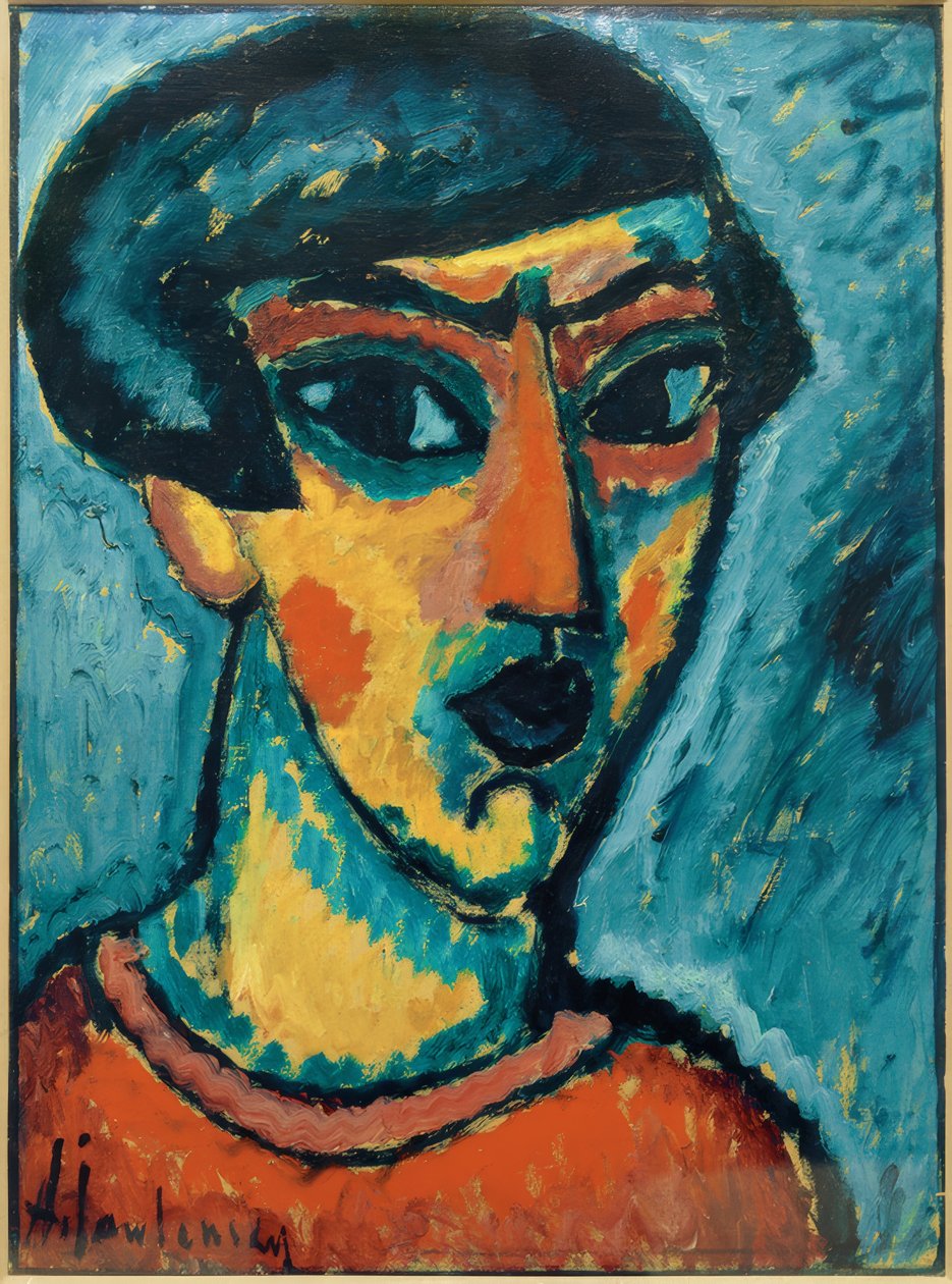 الرأس باللون الأزرق بواسطة Alexej von Jawlensky