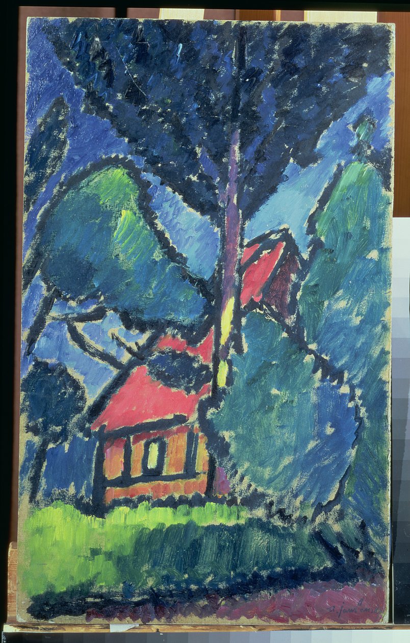 أفقي ، ج .1910 (زيت على ورق مقوى) بواسطة Alexej von Jawlensky