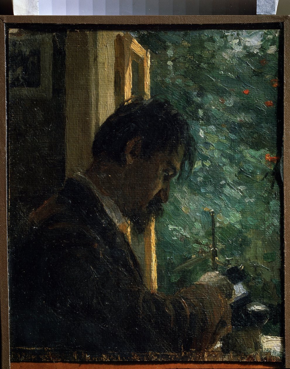 "" النحات فاسيلي ماتي (ماثي) (1856-1917) في العمل "" لوحة رسم أليكسي فون جافلينسكي (أليكسي فون جاولينسكي ، أليكسيج فون جافلينسكي) (1864-1941) 1892 متحف الدولة الروسي سانت بطرسبرغ بواسطة Alexej von Jawlensky