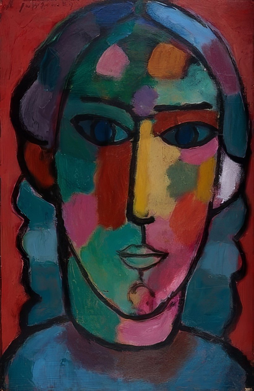 رأس الفتاة. حوالي عام 1915 بواسطة Alexej von Jawlensky