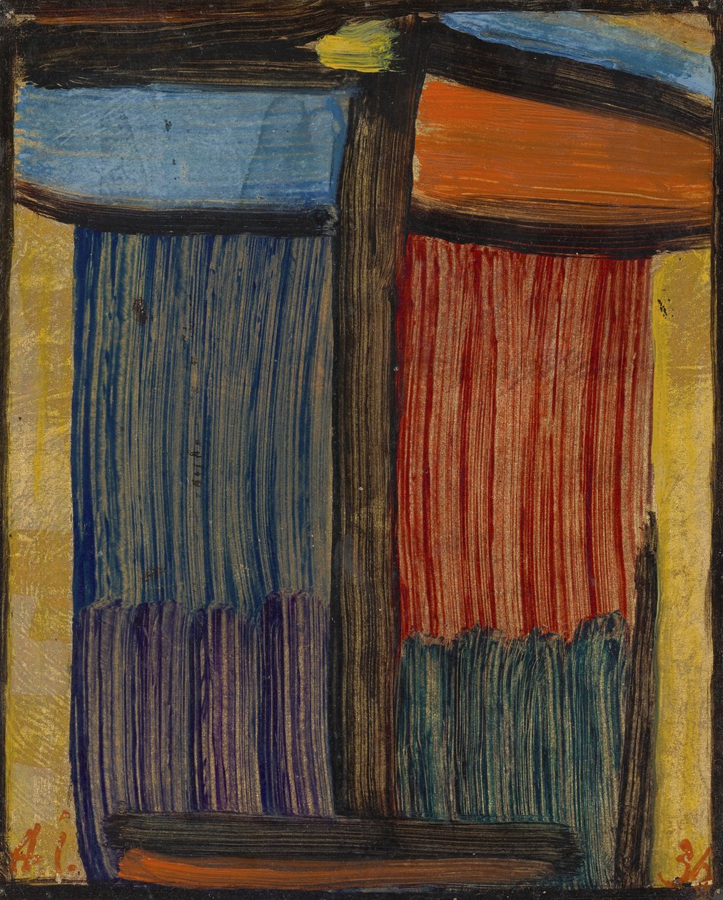 التأمل على خلفية ذهبية بواسطة Alexej von Jawlensky