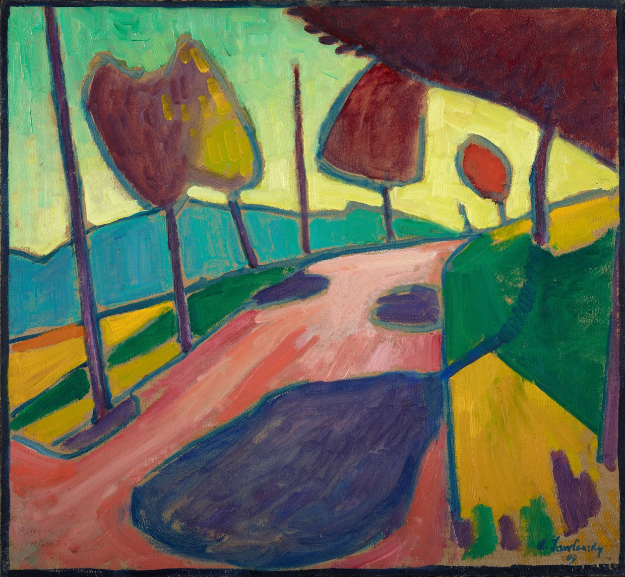 المناظر الطبيعية في مورناو بواسطة Alexej von Jawlensky