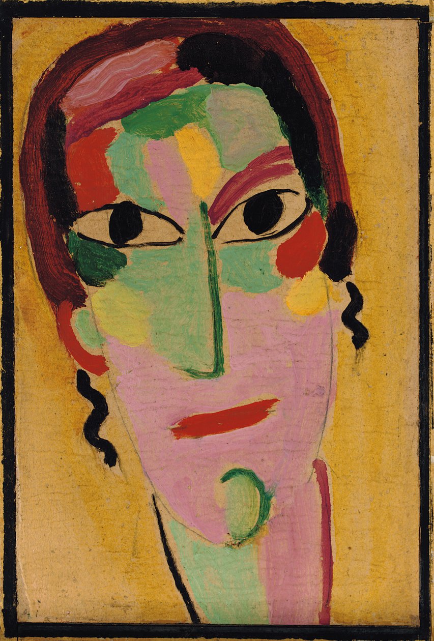 رأس باطني: مستيقظ تمامًا ، ج. 1917 بواسطة Alexej von Jawlensky