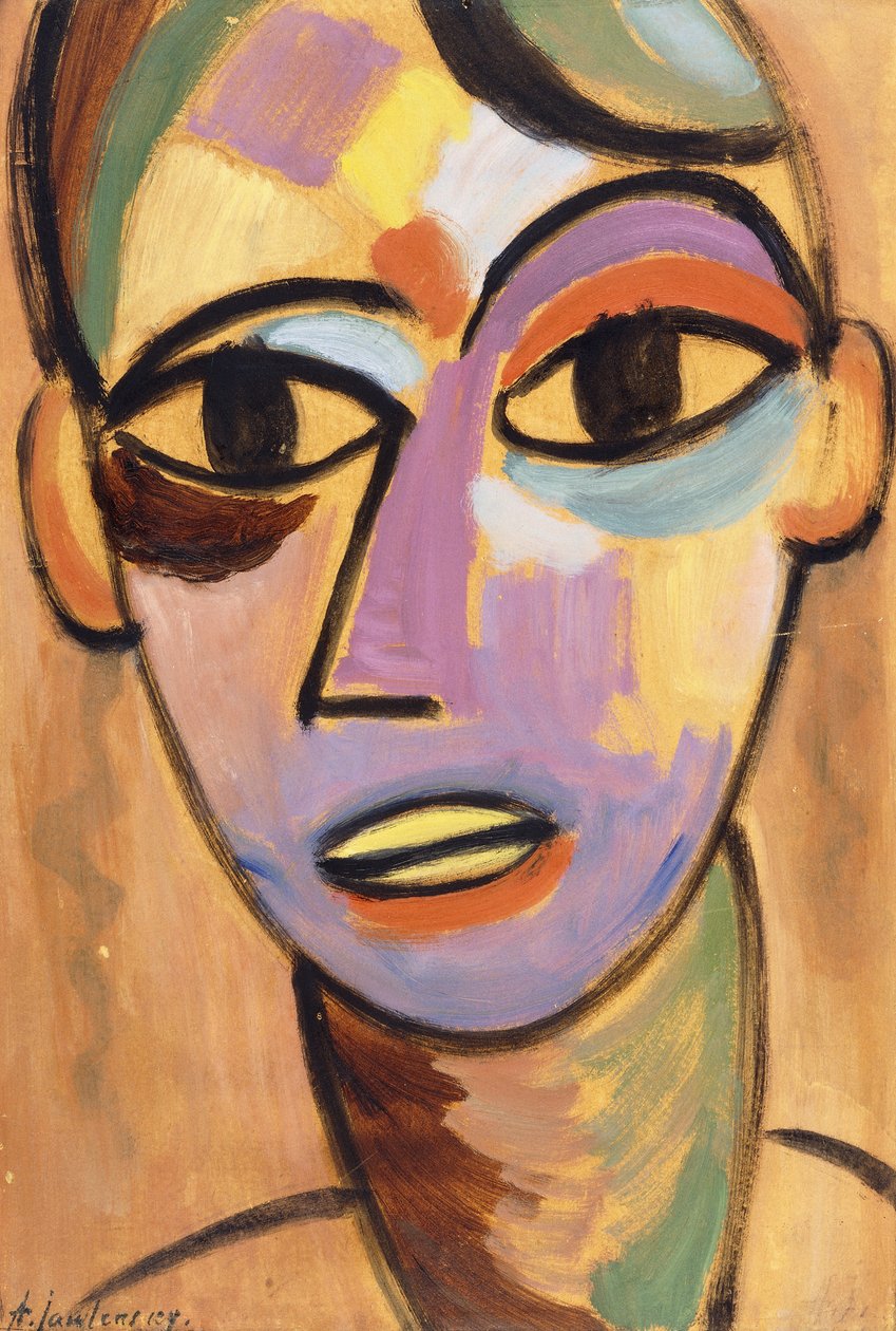 الرأس الغامض: Jungling I، c.1917 بواسطة Alexej von Jawlensky