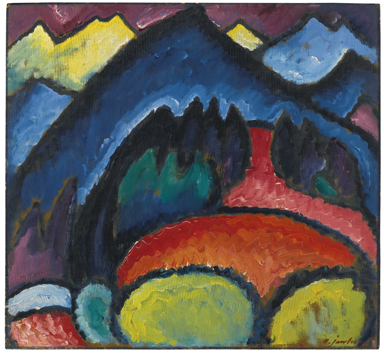 جبال أوبرستدورف ، 1912 بواسطة Alexej von Jawlensky