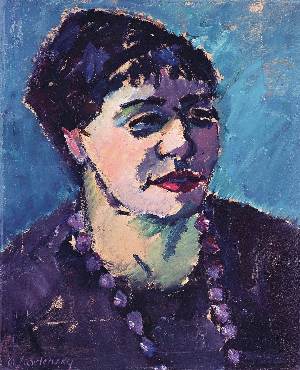 صورة للسيدة إبشتاين (زيت على ورق مقوى) بواسطة Alexej von Jawlensky