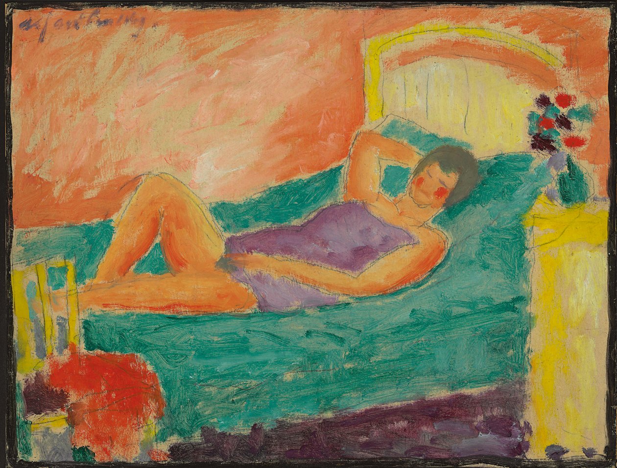 مستلق فتاة الفتاة الكذبة ، حوالي عام 1917 بواسطة Alexej von Jawlensky