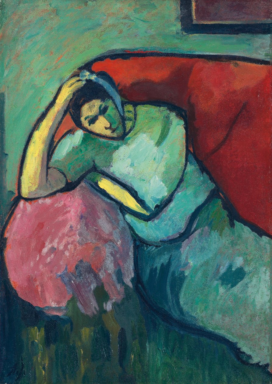 امرأة جالسة ، 1909 بواسطة Alexej von Jawlensky