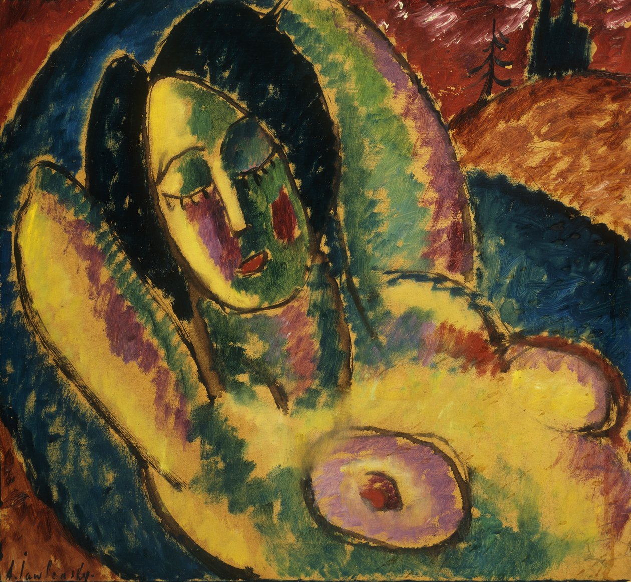 نائم نائم ، 1912 بواسطة Alexej von Jawlensky