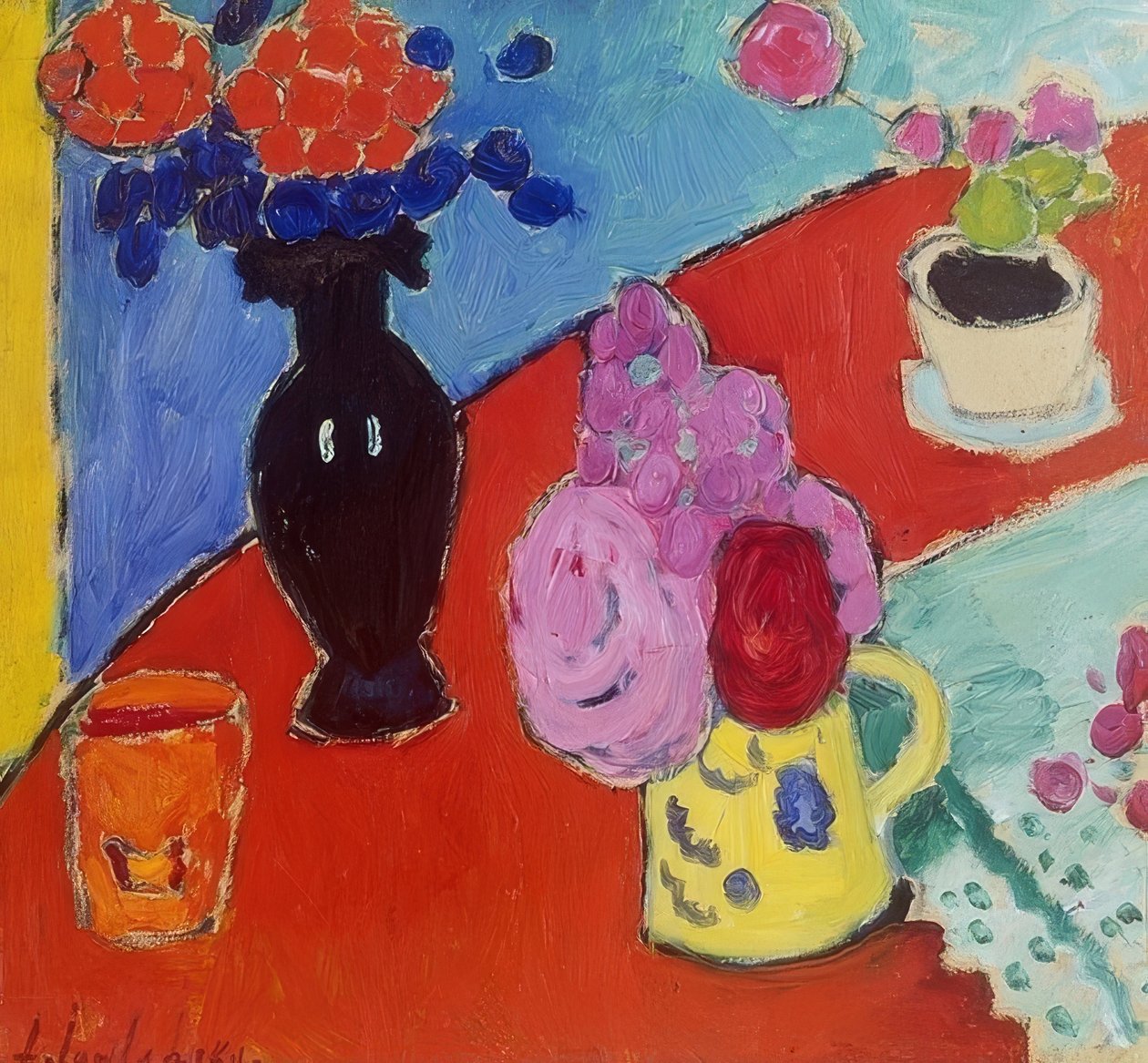 لا تزال الحياة مع إناء إبريق. 1909 بواسطة Alexej von Jawlensky