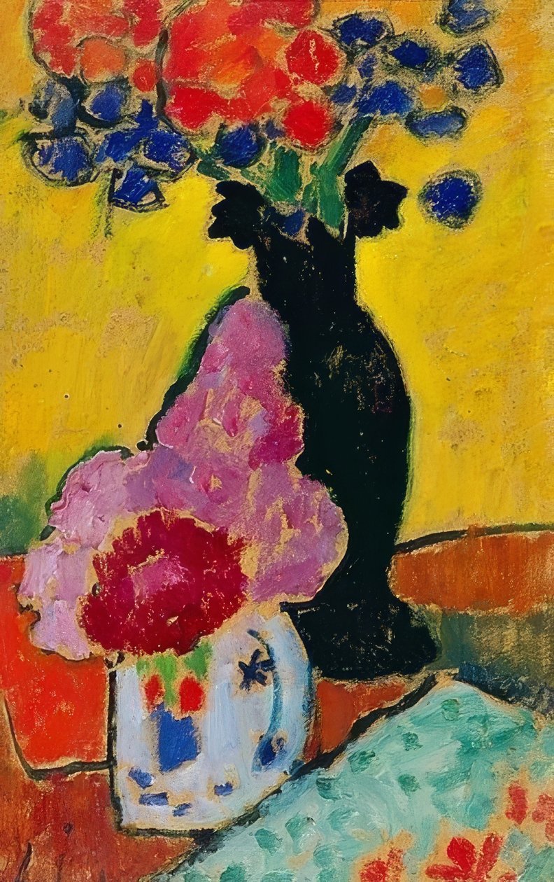 لا تزال الحياة مزهرية سوداء. 1910 بواسطة Alexej von Jawlensky