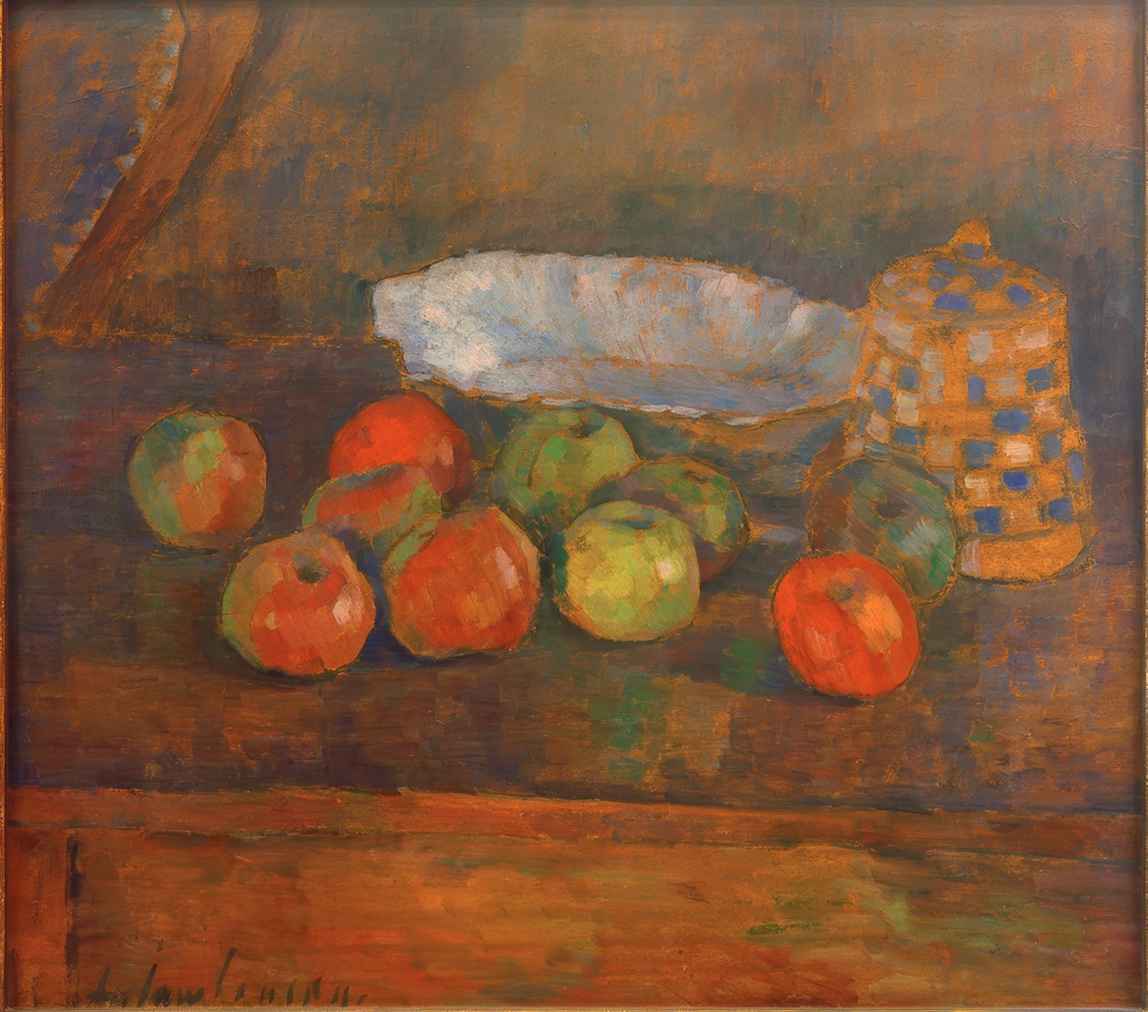 لا تزال الحياة مع التفاح ، وعاء وإبريق بواسطة Alexej von Jawlensky