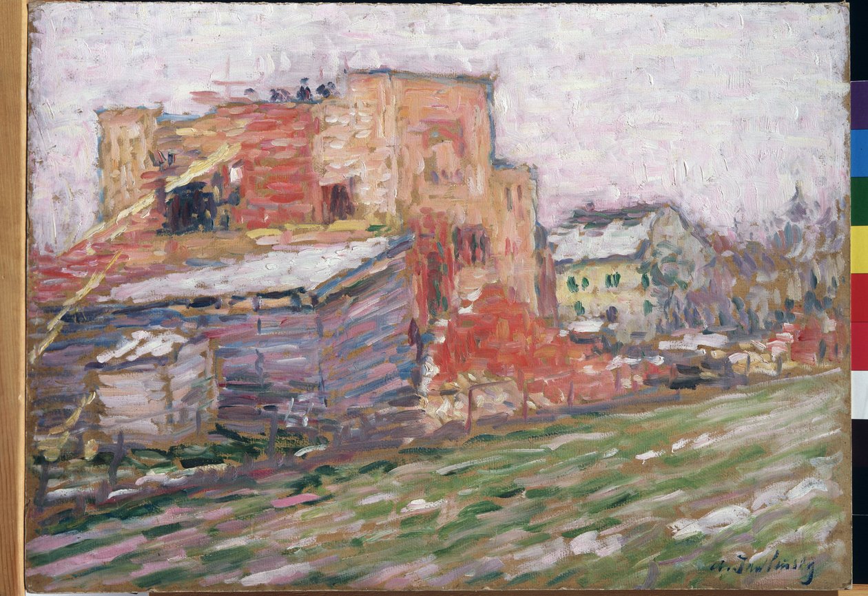 "" منظر لشارع "لوحة رسم أليكسي فون جافلينسكي (أليكسي فون جاولينسكي) (1864-1941) 1905 متحف إم فروبيل الإقليمي للفنون ، أومسك بواسطة Alexej von Jawlensky
