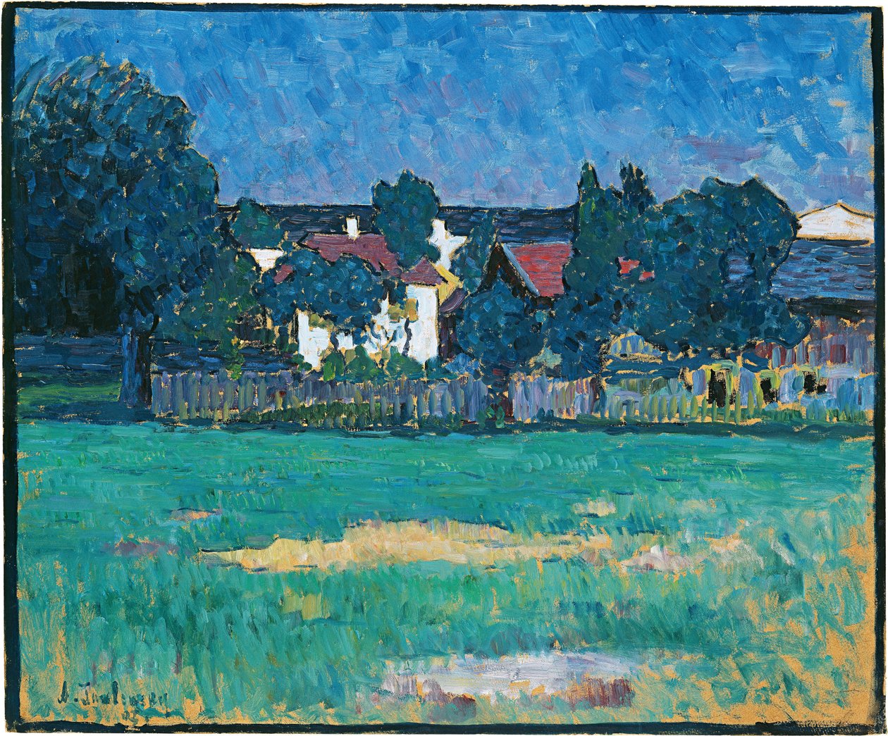 منظر واسربورغ للمنازل والميدان ، 1907 بواسطة Alexej von Jawlensky