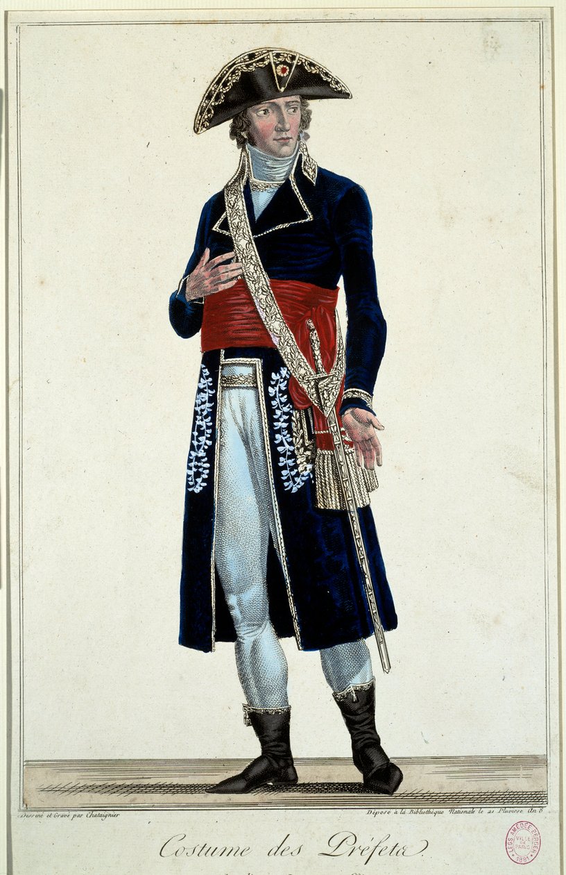 بدلة زرقاء. نقش أليكسيس شاتينييه (1772-1817) بواسطة الكسيس Chataigner