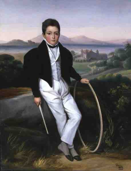 صورة لصبي له طوق ، يُقال إنه فرديناندو ماريا من سافوي (1822-55) 1833 (زيت على قماش) بواسطة الكسيس ليون لويس فالبرون