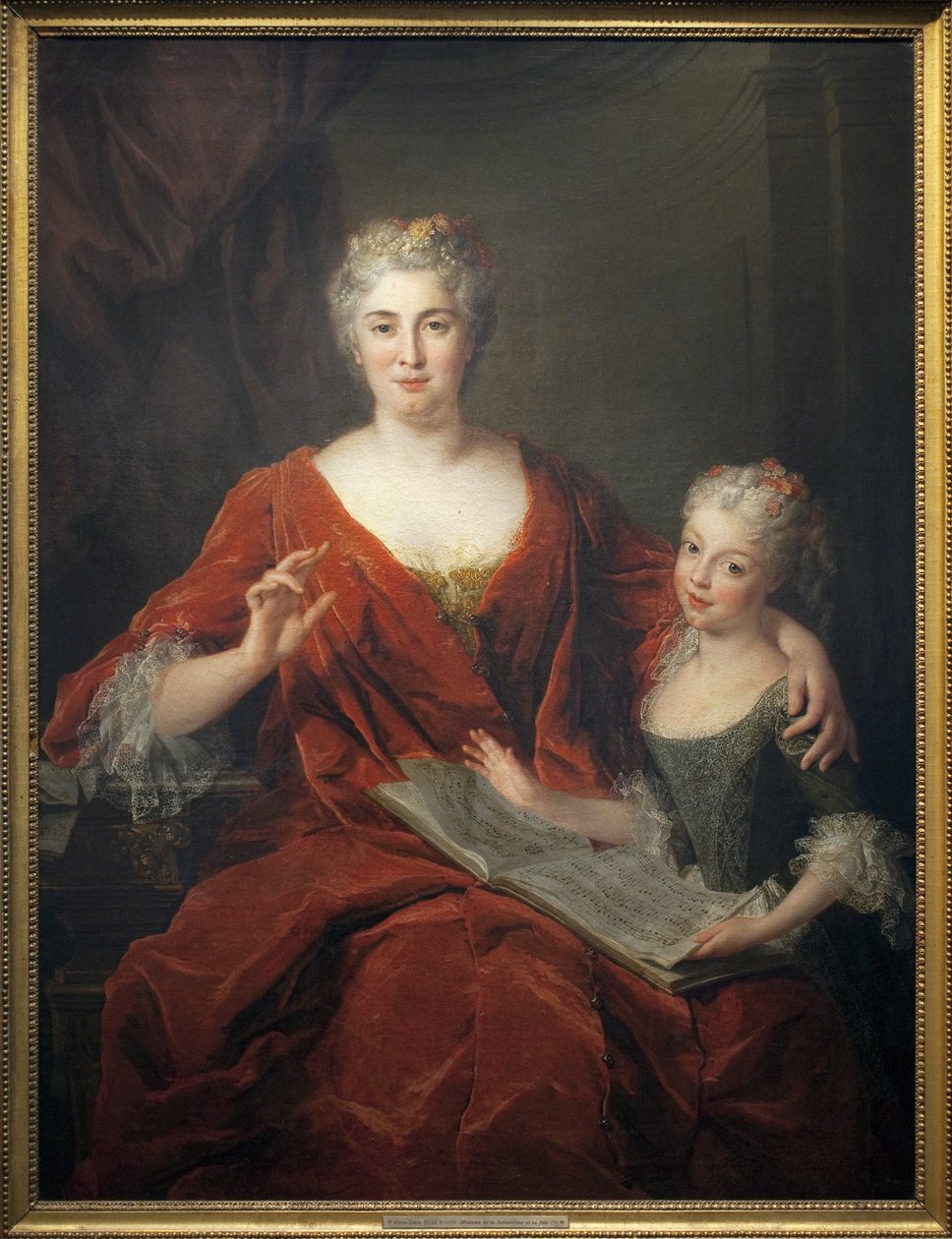 مدام دي لا سابلونير وابنتها. لوحة أليكسيس سيمون بيل (1674-1734) ، زيت على قماش بواسطة الكسيس سيمون بيل