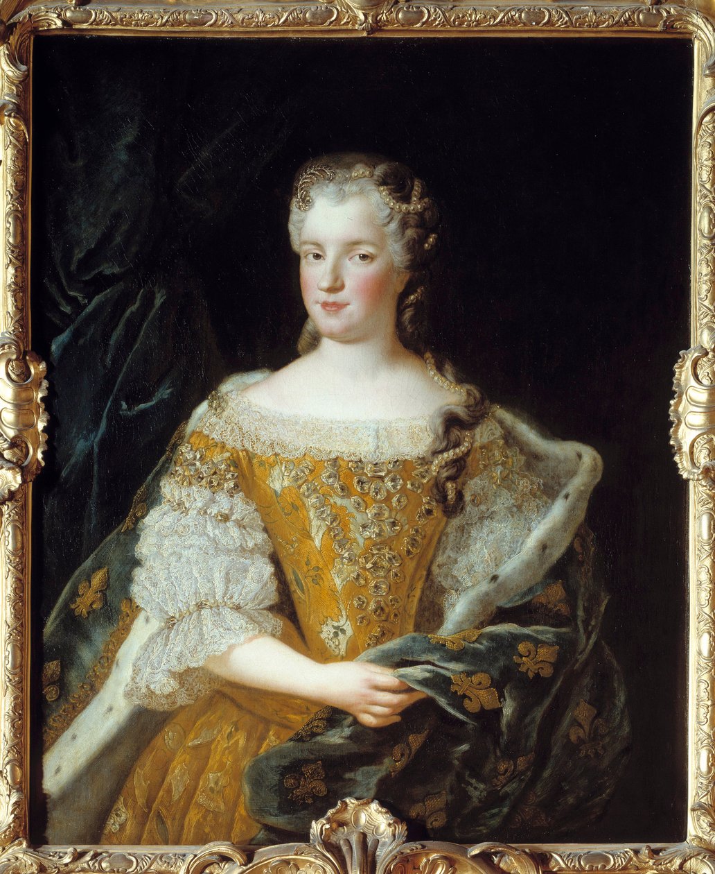 صورة للملكة ماري ليسزينسكا (١٧٠٣-١٧٦٨). لوحة أليكسيس سيمون بيل (1674-1734) بواسطة الكسيس سيمون بيل