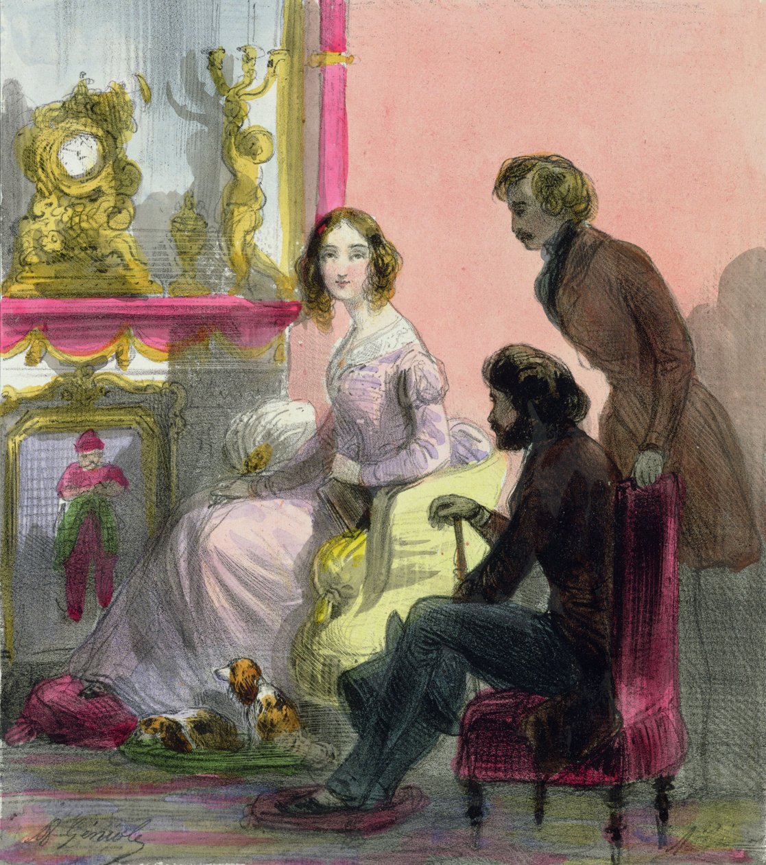 الدوقة ، اللوحة 13 من "Les Femmes de Paris" ، 1841-1842 بواسطة ألفريد أندريه جينيول