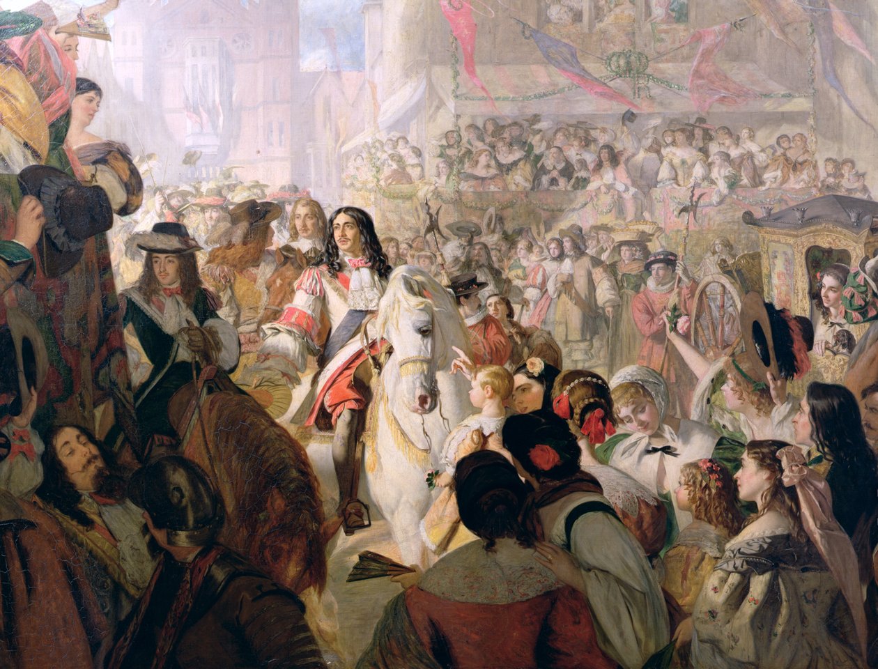 عودة تشارلز الثاني (1630-1685) إلى وايتهول في 1660 ، 1867 بواسطة ألفريد بارون كلاي