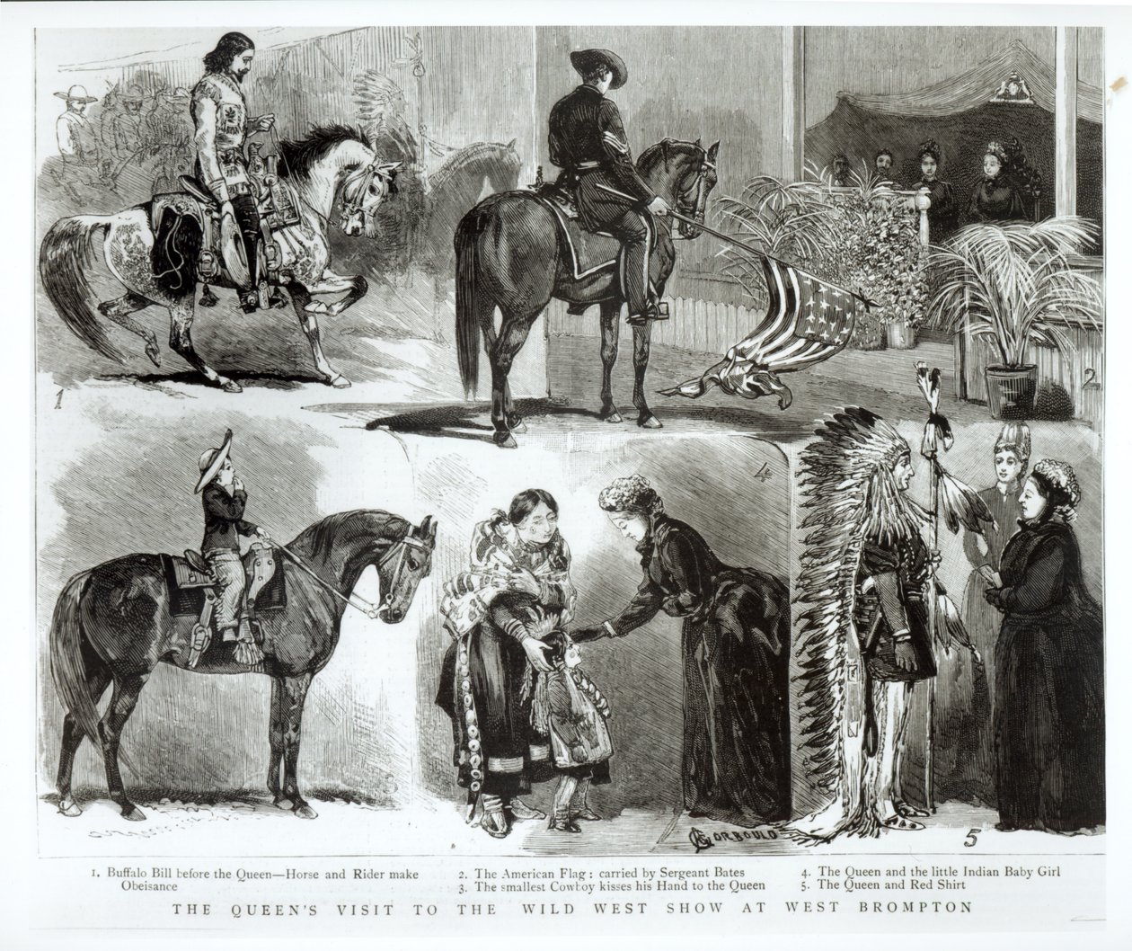زيارة الملكة إلى Wild West Show في West Brompton ، 1887 بواسطة ألفريد تشانتري كوربولد