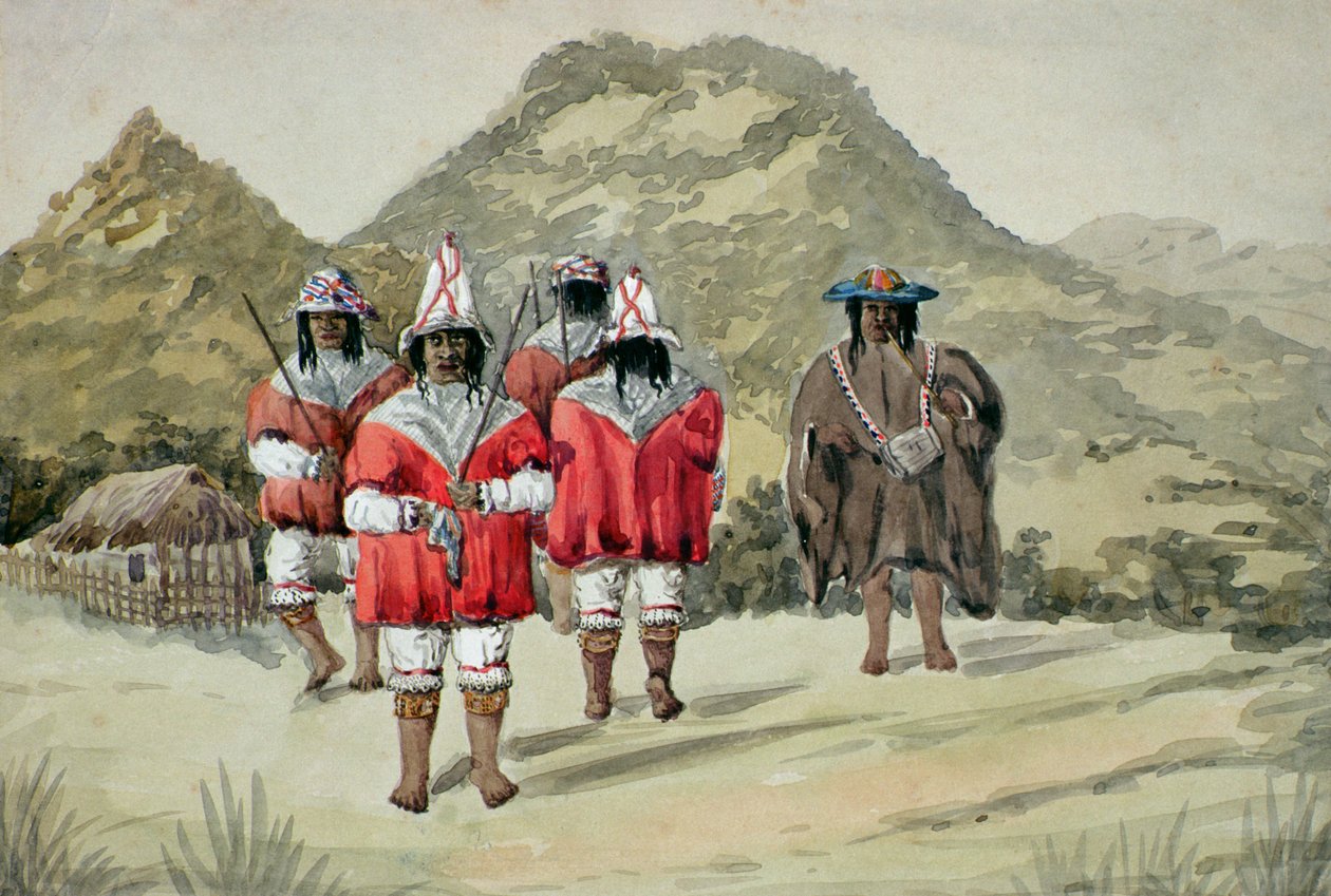 الرقص الهندي ، c.1875 (مرحاض على ورق) بواسطة ألفريد جوستين