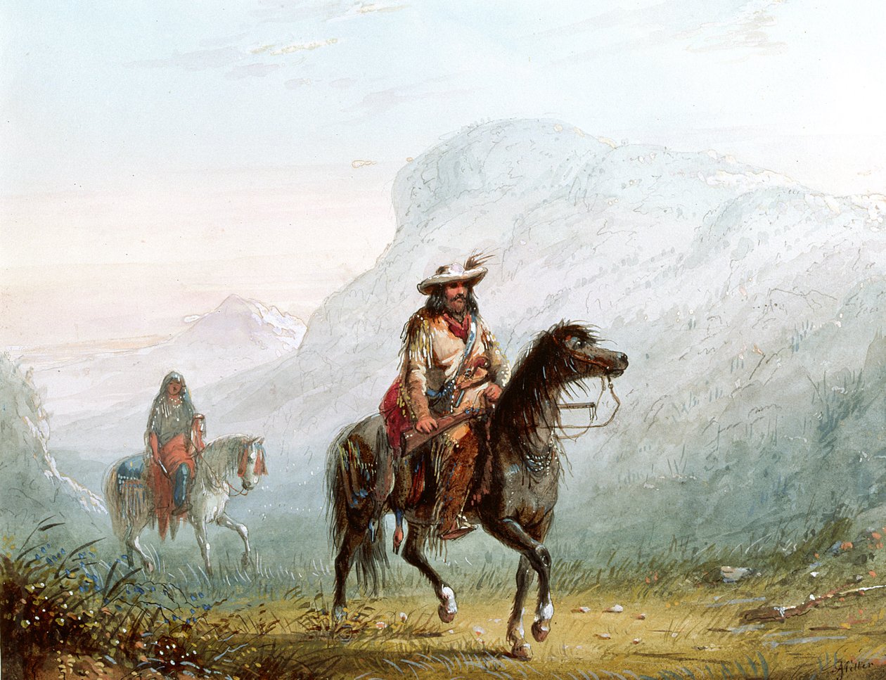 البرجوازي ووكر و Squaw ، 1837 بواسطة ألفريد جاكوب ميلر
