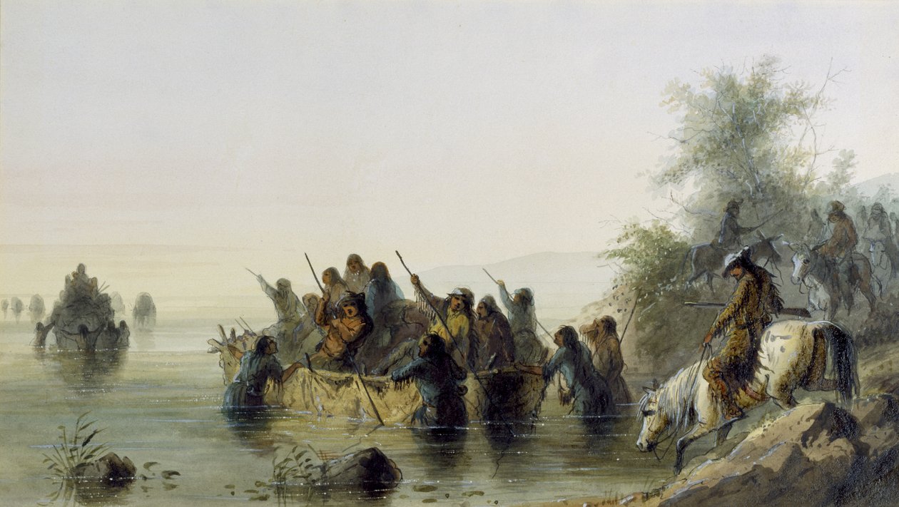 Bull Boating ، 1858-60 (مرحاض على ورق) بواسطة ألفريد جاكوب ميلر