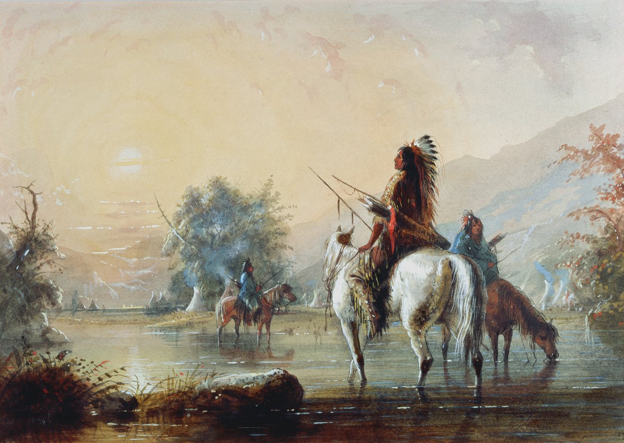 مخيم كرو ، 1837 بواسطة ألفريد جاكوب ميلر