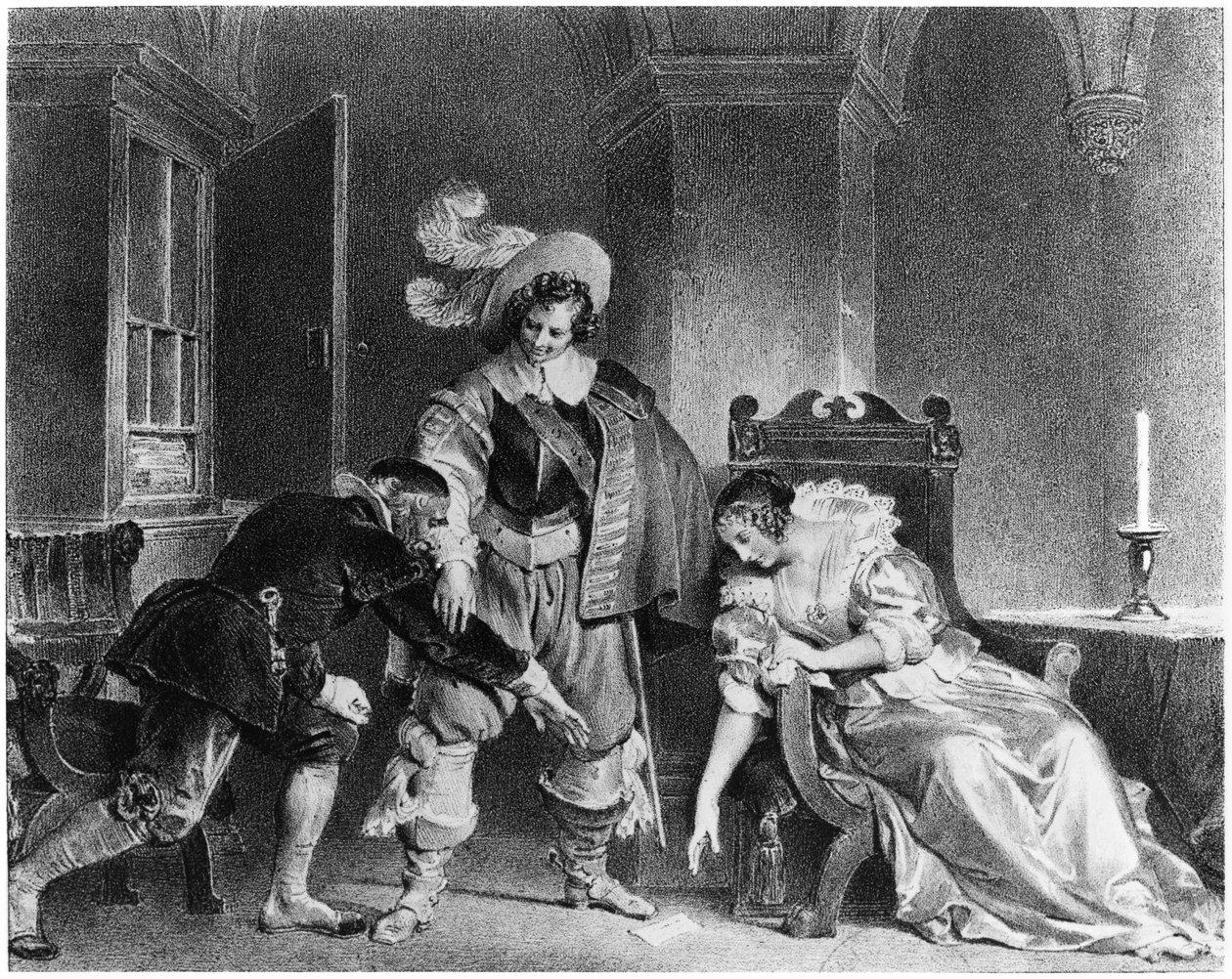 رسالة ليندور ، رسم توضيحي من "حلاق إشبيلية" بقلم بيير أوجوستين كارون دي بومارشيه (1732-1799) بواسطة ألفريد ليون لوميرسييه