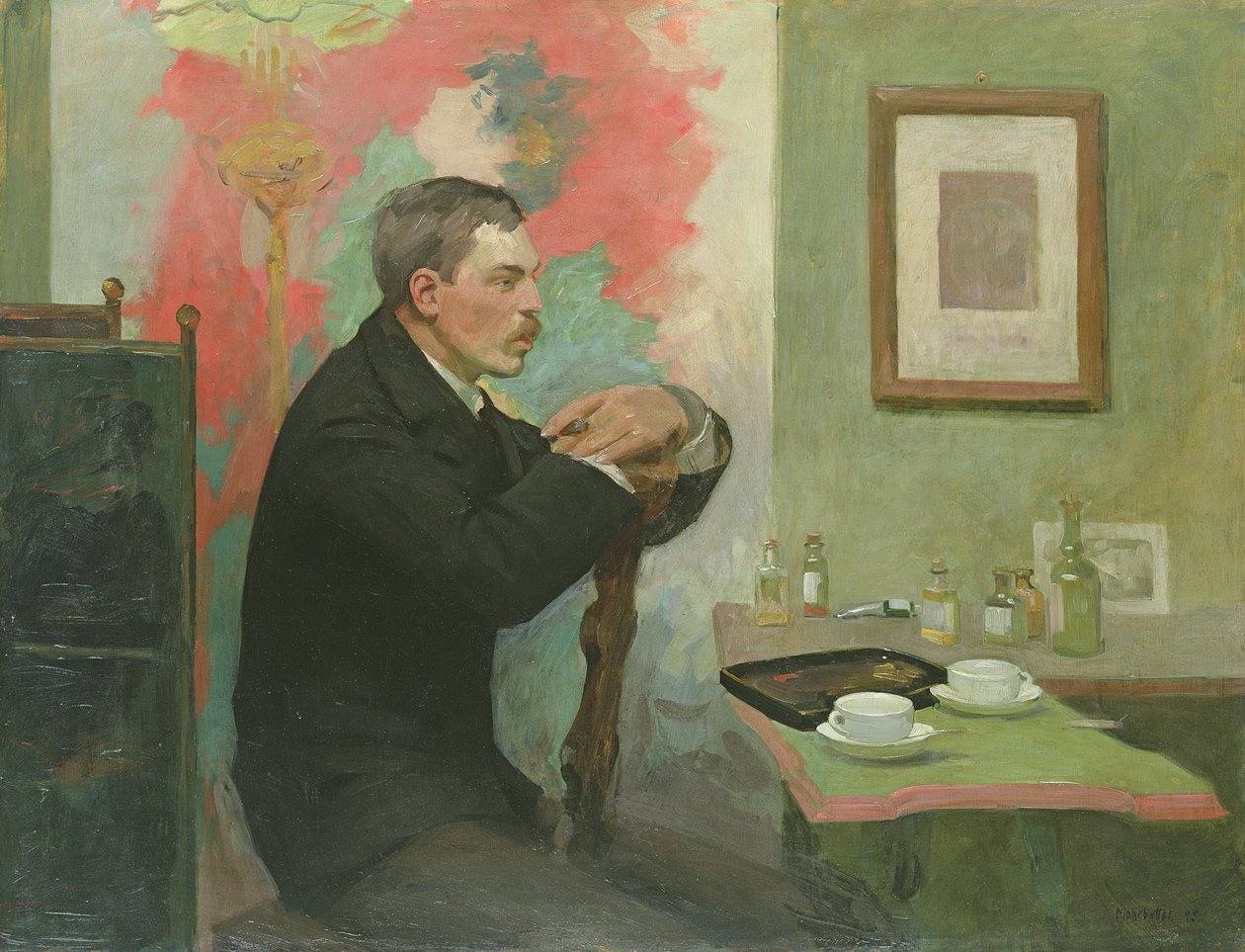 الرسام Julius Wohlers في مرسمه ، 1895 بواسطة الفريد محربتر