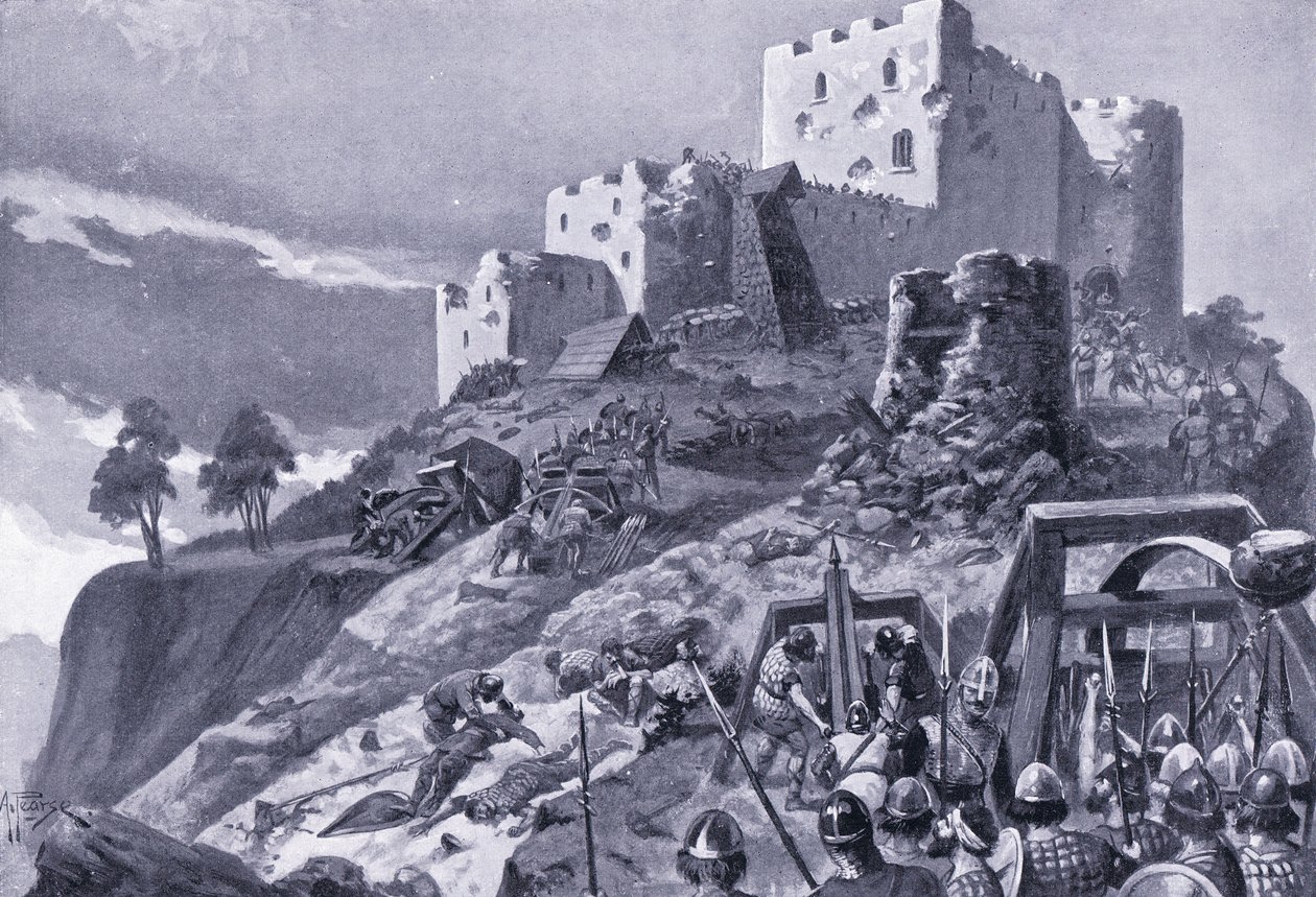 هجوم الويلزية على قلعة مونتغمري AD1095 ، 1920 بواسطة ألفريد بيرس