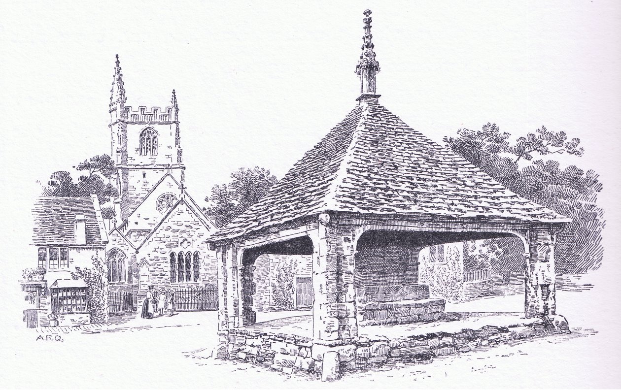 Castle Combe ، Wiltshire ، من The Cottages and the Village Life of Rural England نشرتها Dent & Sons Limited ، 1912 بواسطة ألفريد روبرت كوينتون