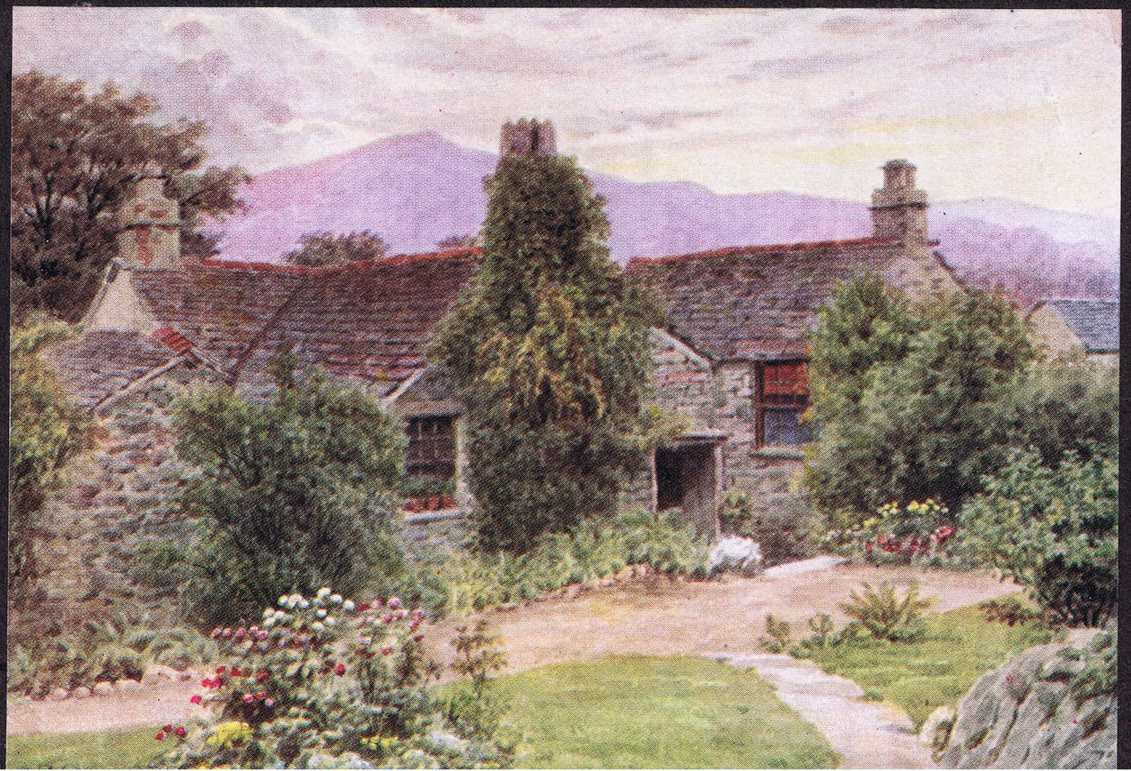 Dove Cottage، Grasmere من The Cottages and the Village Life of Rural England تم النشر بواسطة Dent & Sons Limited، 1912 بواسطة ألفريد روبرت كوينتون