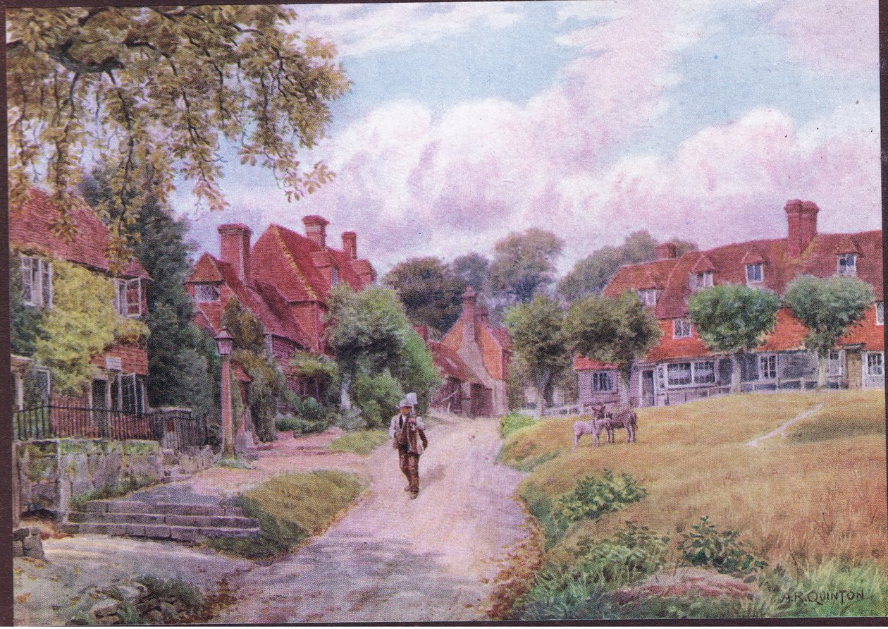 Groombridge ، Kent ، من The Cottages and the Village Life of Rural England نشرته Dent & Sons Limited ، 1912 بواسطة ألفريد روبرت كوينتون